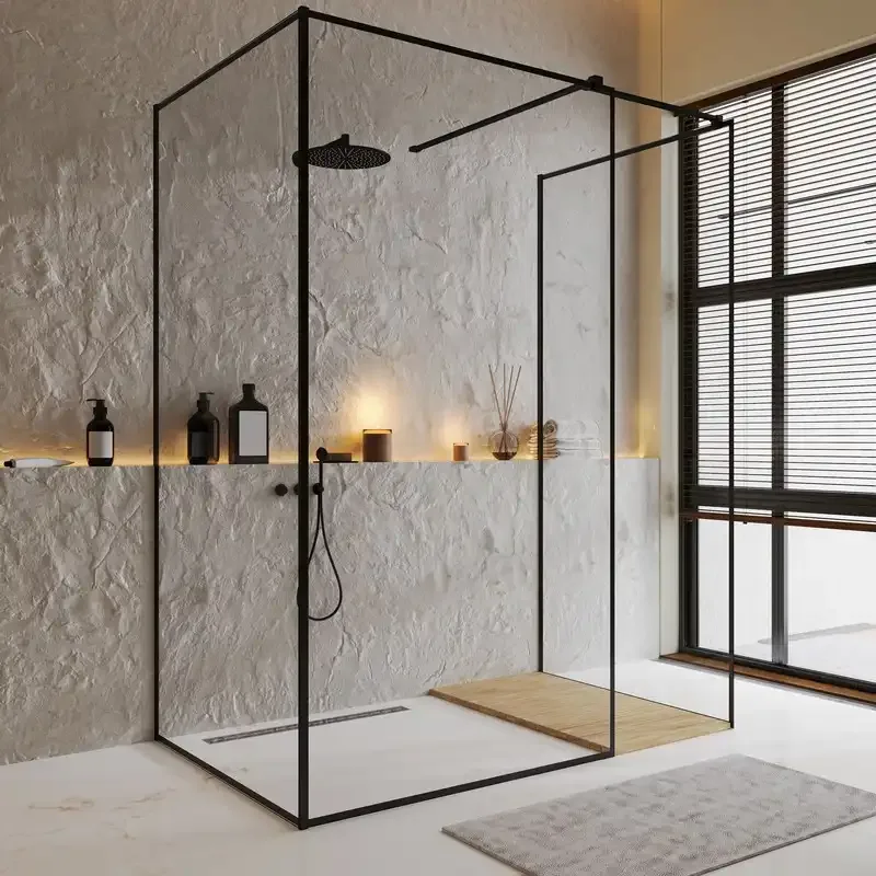 Douche moderne et transparente