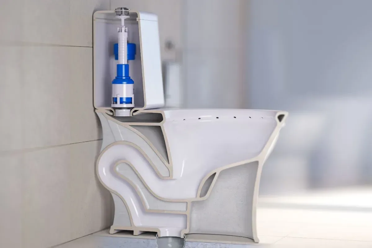 Interieur d'un toilette